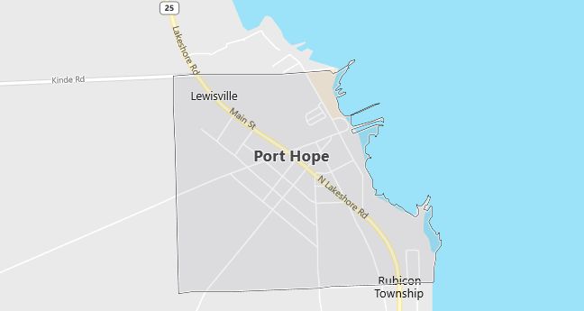 Map of Port Hope, MI