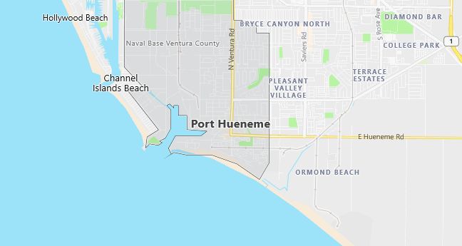 Map of Port Hueneme, CA