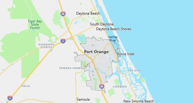 Map of Port Orange, FL