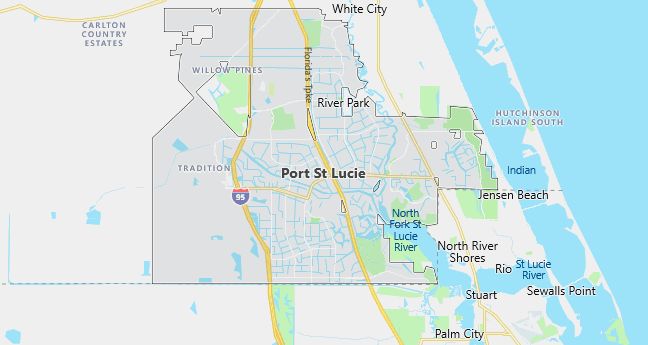 Map of Port Saint Lucie, FL