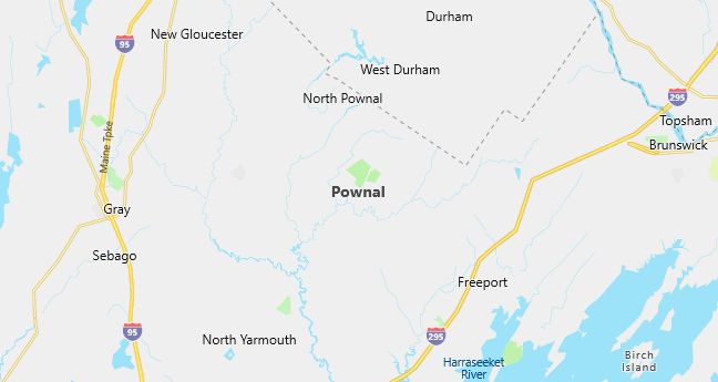 Map of Pownal, ME