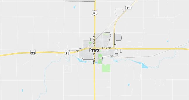 Map of Pratt, KS