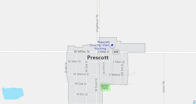 Map of Prescott, KS