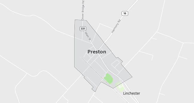 Map of Preston, MD