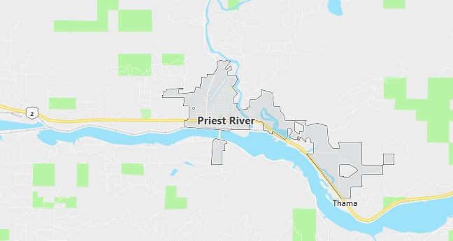 Map of Priest River, ID