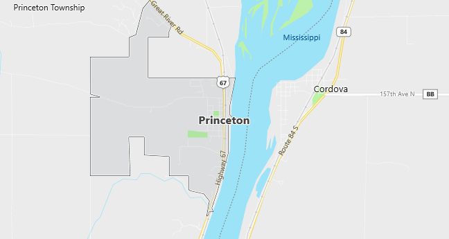 Map of Princeton, IA