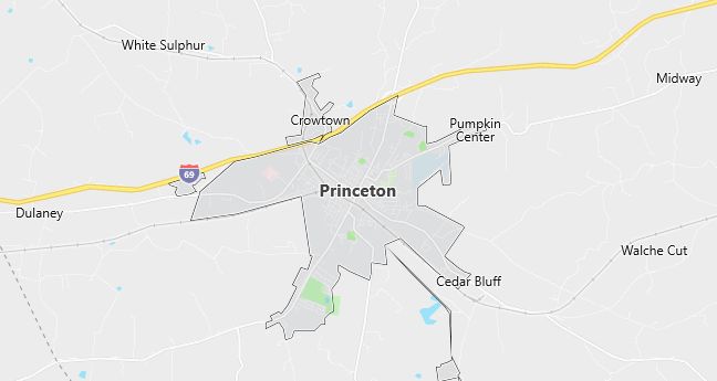 Map of Princeton, KY