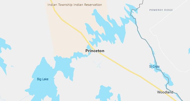 Map of Princeton, ME