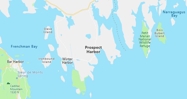 Map of Prospect Harbor, ME