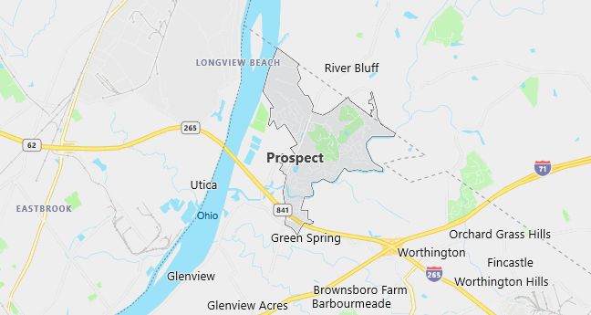 Map of Prospect, KY