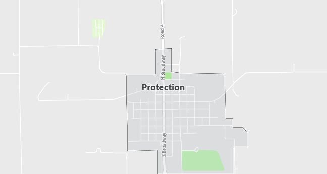 Map of Protection, KS