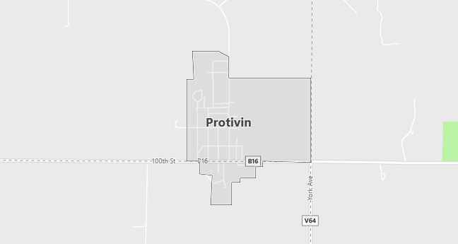 Map of Protivin, IA