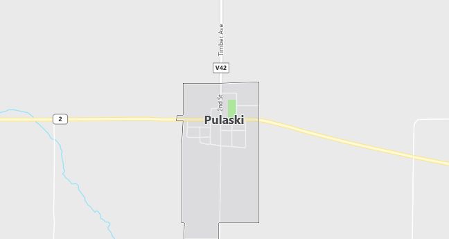 Map of Pulaski, IA