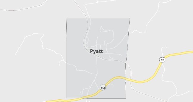 Map of Pyatt, AR