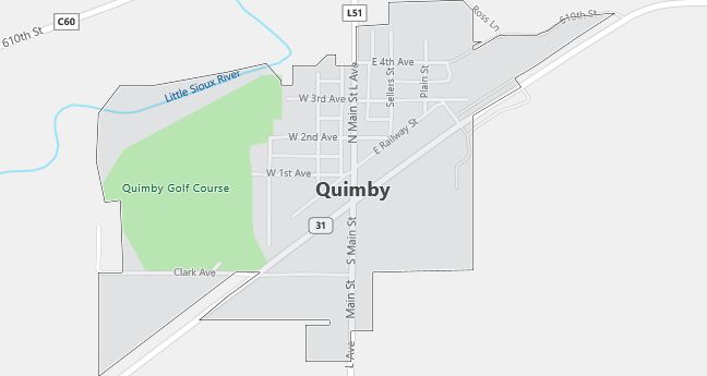 Map of Quimby, IA