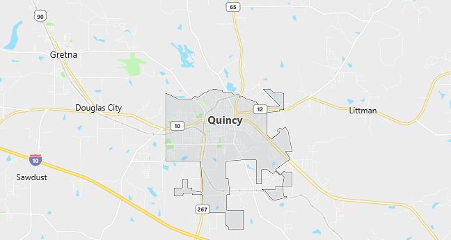 Map of Quincy, FL