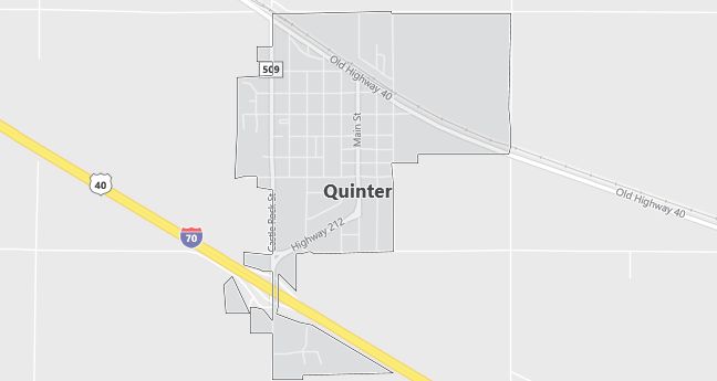 Map of Quinter, KS