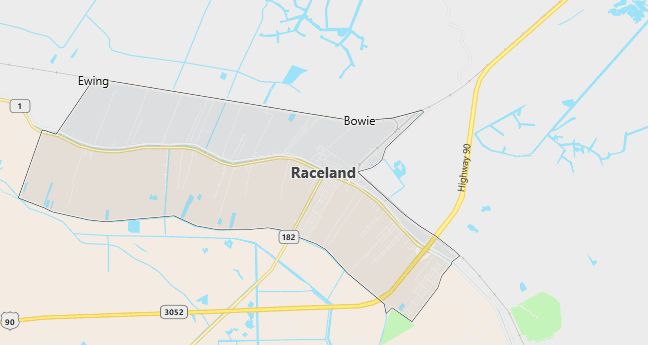 Map of Raceland, LA