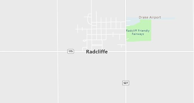 Map of Radcliffe, IA