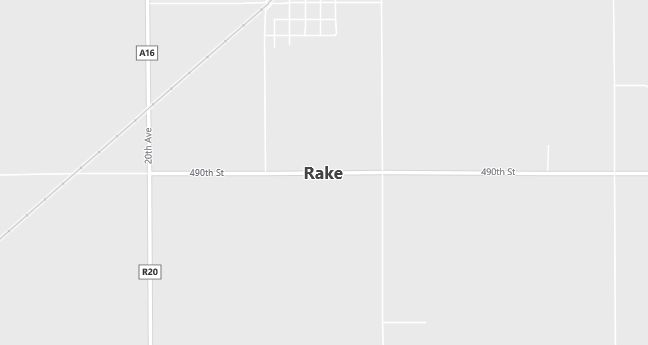 Map of Rake, IA