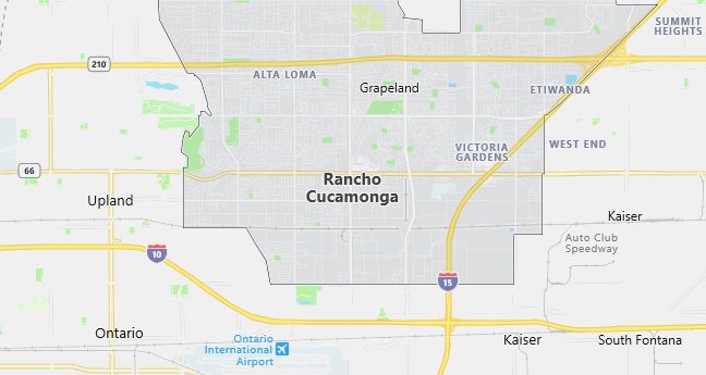 Map of Rancho Cucamonga, CA