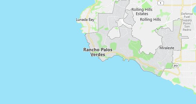 Map of Rancho Palos Verdes, CA