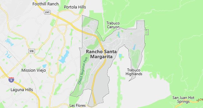 Map of Rancho Santa Margarita, CA