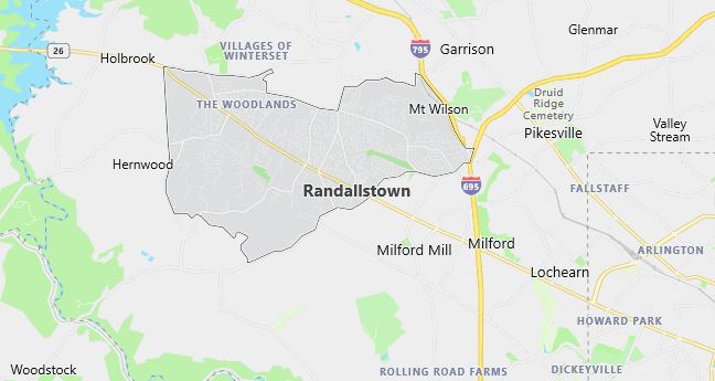 Map of Randallstown, MD