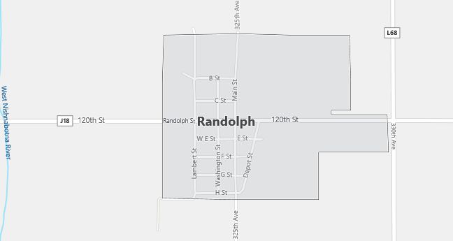 Map of Randolph, IA