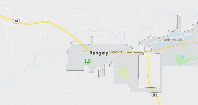 Map of Rangely, CO