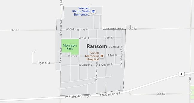 Map of Ransom, KS