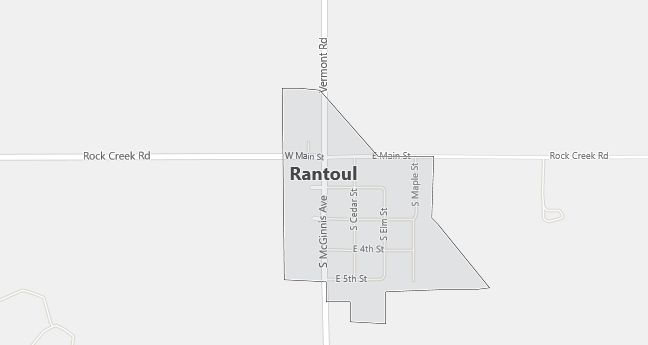 Map of Rantoul, KS