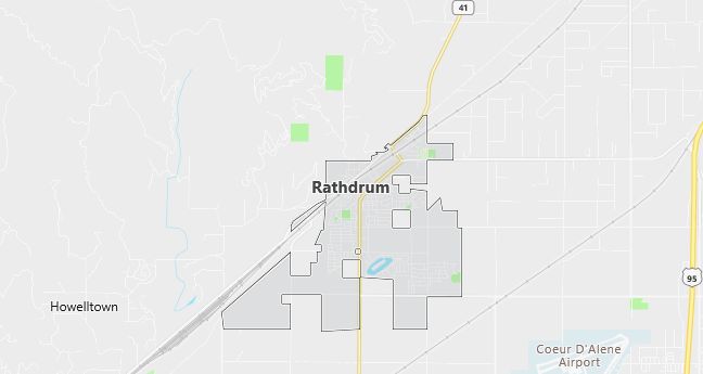 Map of Rathdrum, ID