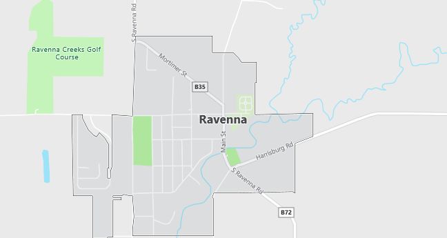 Map of Ravenna, MI