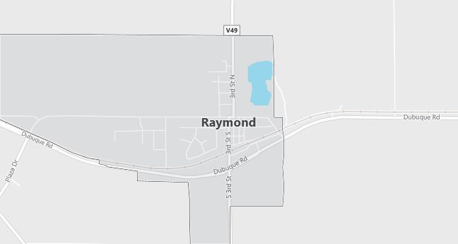 Map of Raymond, IA