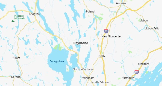 Map of Raymond, ME