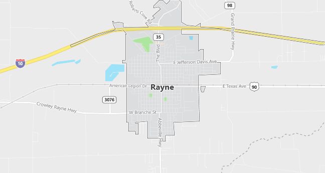 Map of Rayne, LA