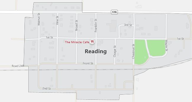 Map of Reading, KS