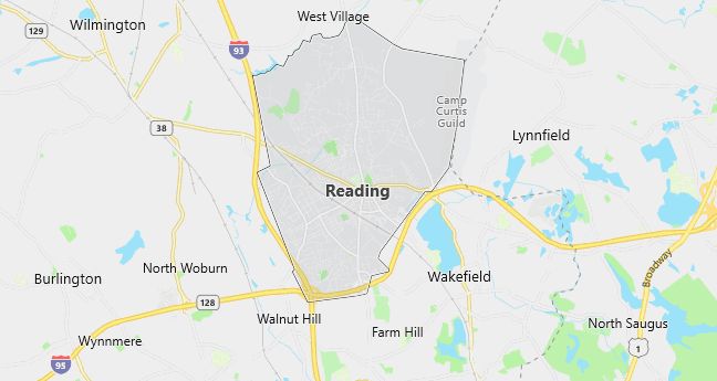 Map of Reading, MA