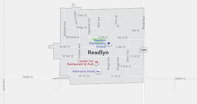 Map of Readlyn, IA