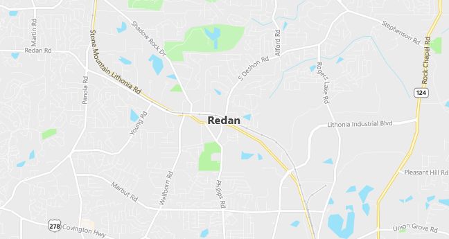 Map of Redan, GA