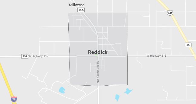 Map of Reddick, FL