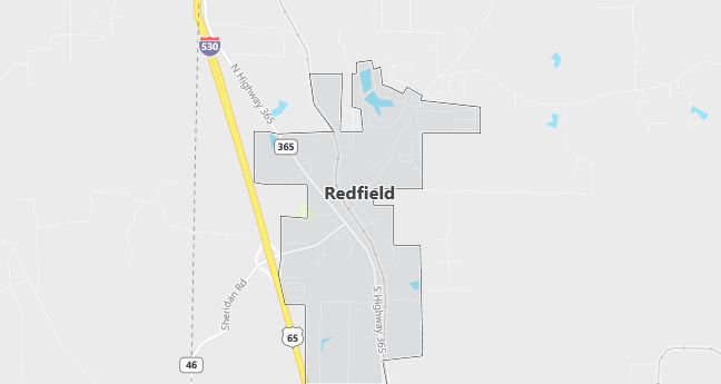 Map of Redfield, AR