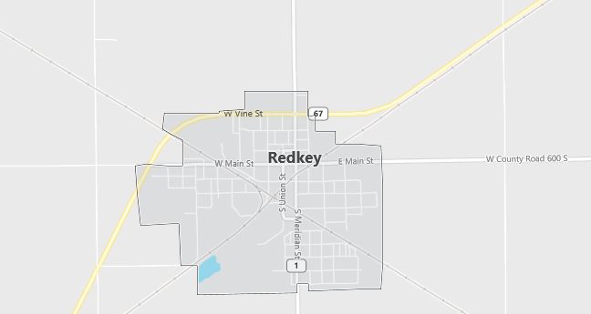 Map of Redkey, IN