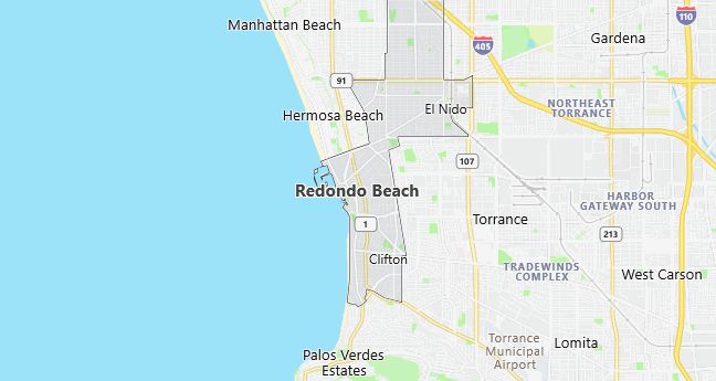 Map of Redondo Beach, CA