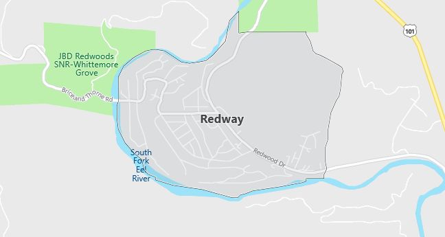 Map of Redway, CA