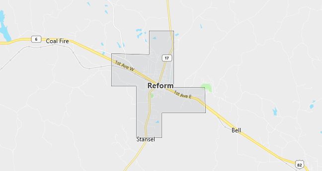 Map of Reform, AL