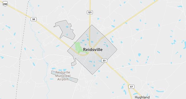 Map of Reidsville, GA