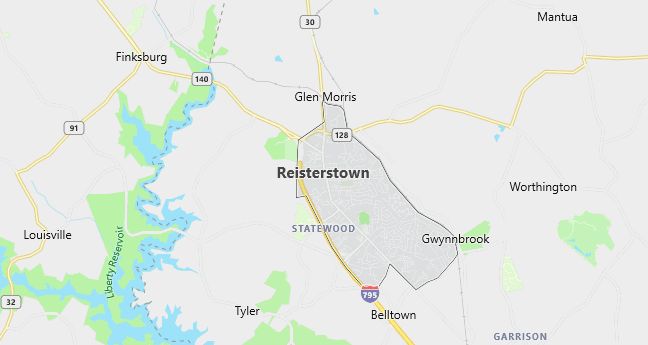 Map of Reisterstown, MD