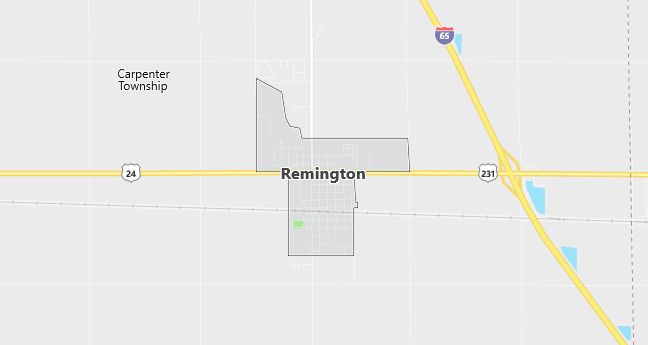 Map of Remington, IN